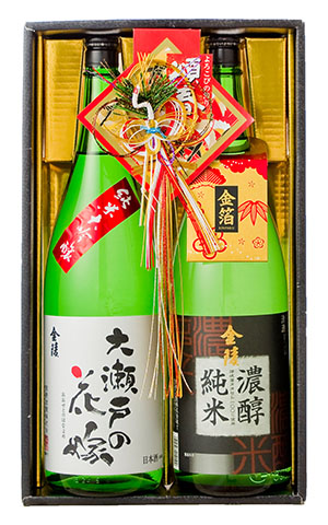 金陵 頌春金箔付セット(1.8L×2本) | 香川の地酒 日本酒の蔵元「金陵 