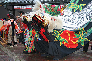 第16回 祝宴 金陵初しぼりの様子